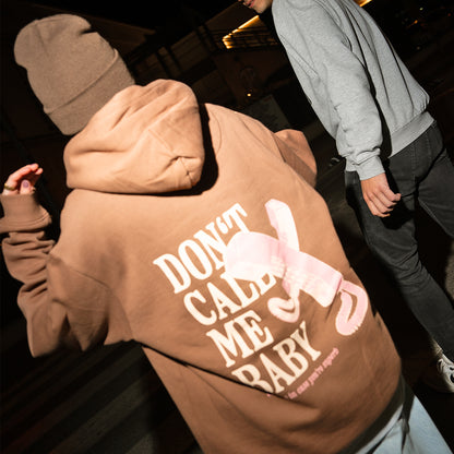 Don't call me... Oversize Hoodie Marrón