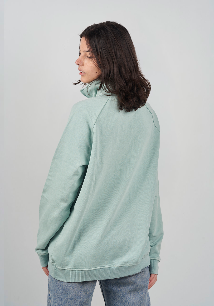 Half Zip Hooked Verde